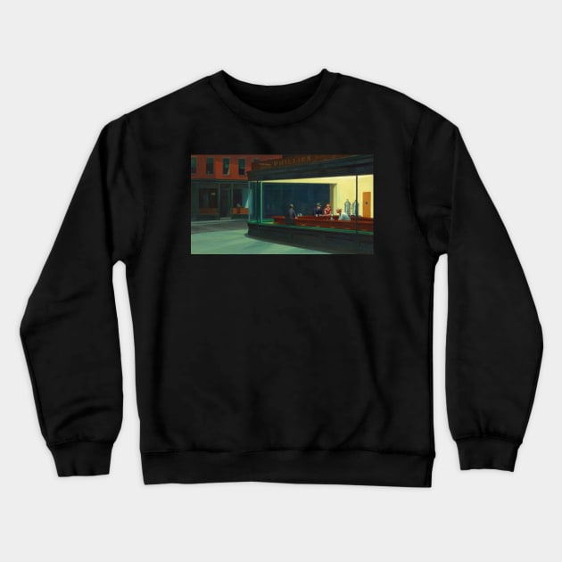 Nighthawks - Edward Hopper Crewneck Sweatshirt by themasters